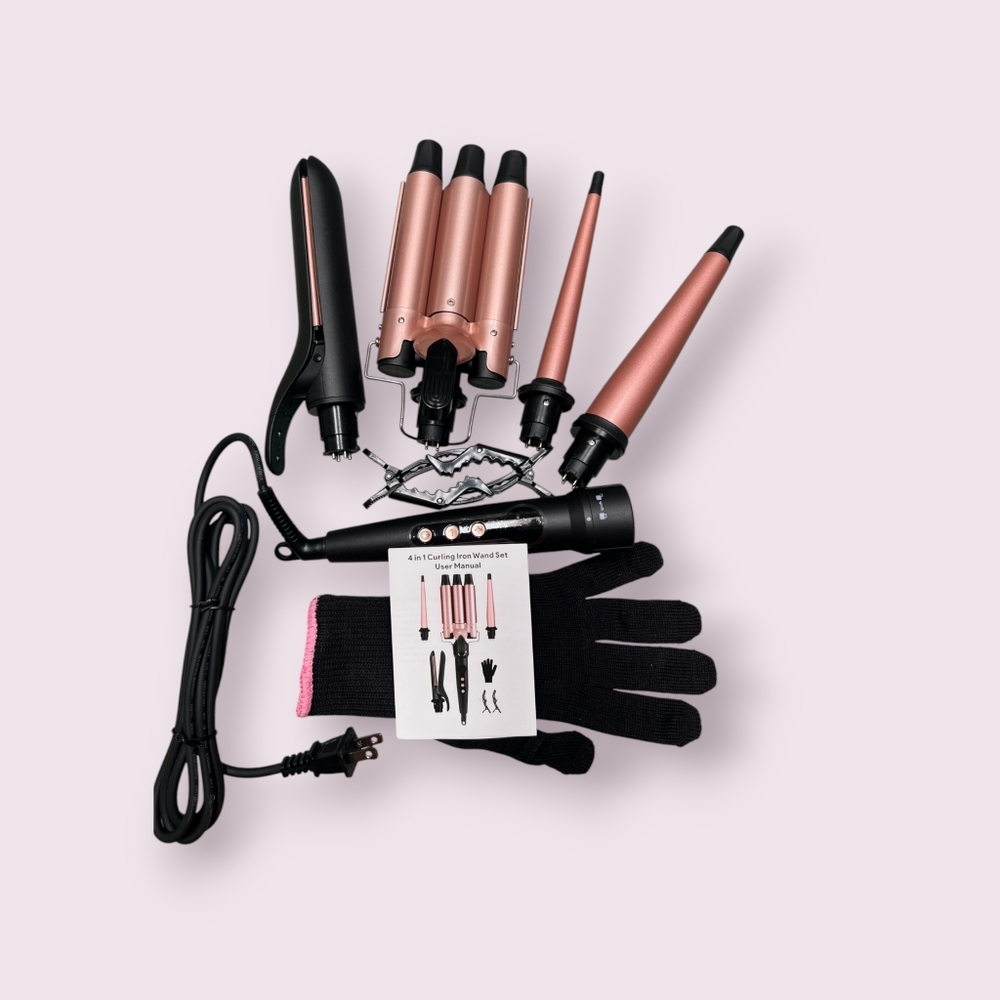 4in1 Curling Wand Set